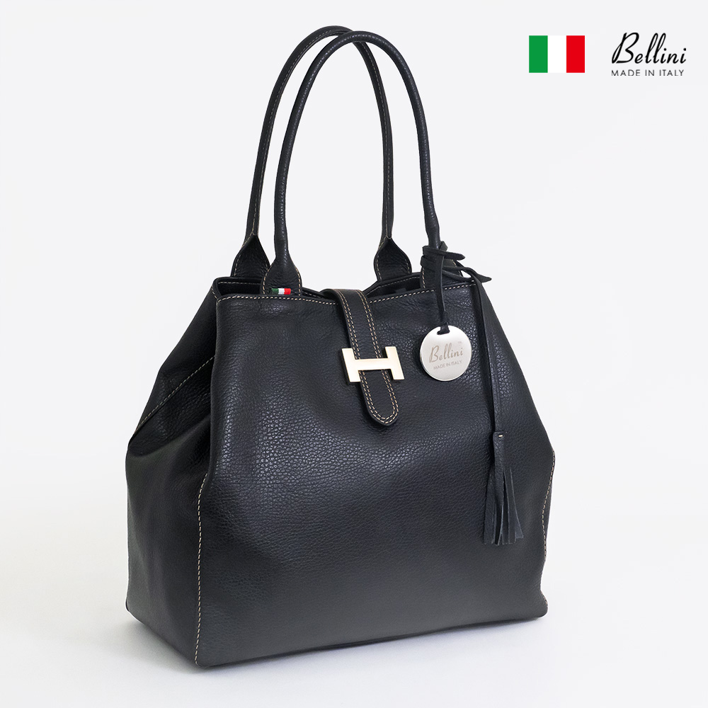 Bellini 本革 ハンドバッグ ヴァルデルササッチェル ブラック
