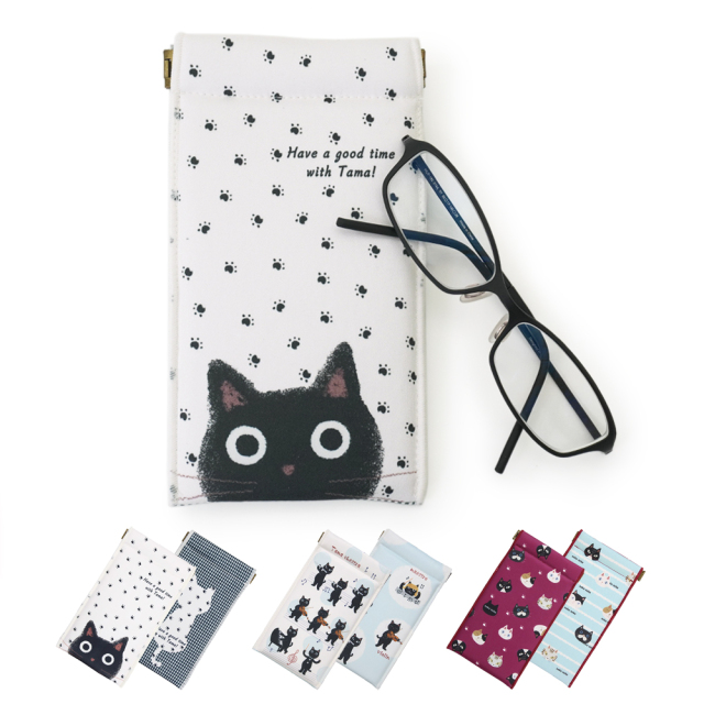 メガネケース ロングパックンポーチ 猫 ネコ J515 眼鏡ケース noa