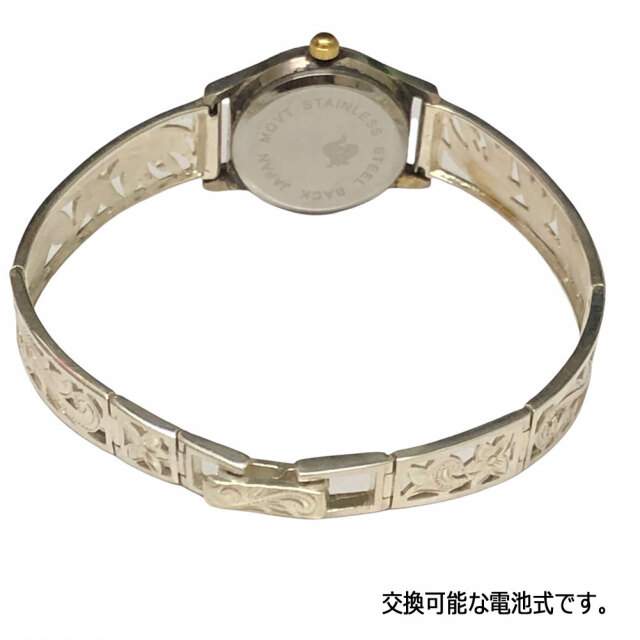 ハワイアンジュエリー シルバーブレスウォッチ フラワーリーフ13FW