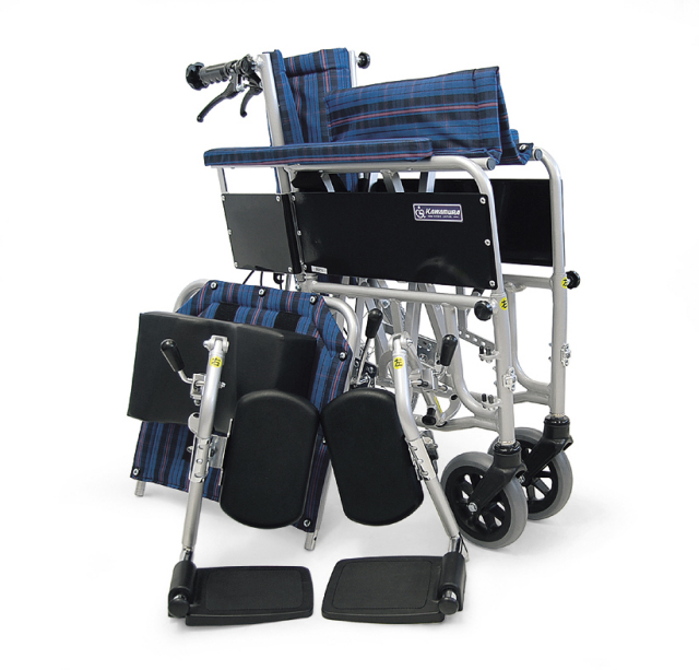 アルミ製リクライニング式介助用車椅子RR53-NB 【肘掛け標準型仕様