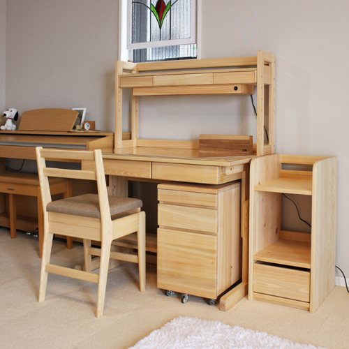 デスクワゴン スタイリッシュ 3段 引き出し収納 シンプル 木製 ワゴン