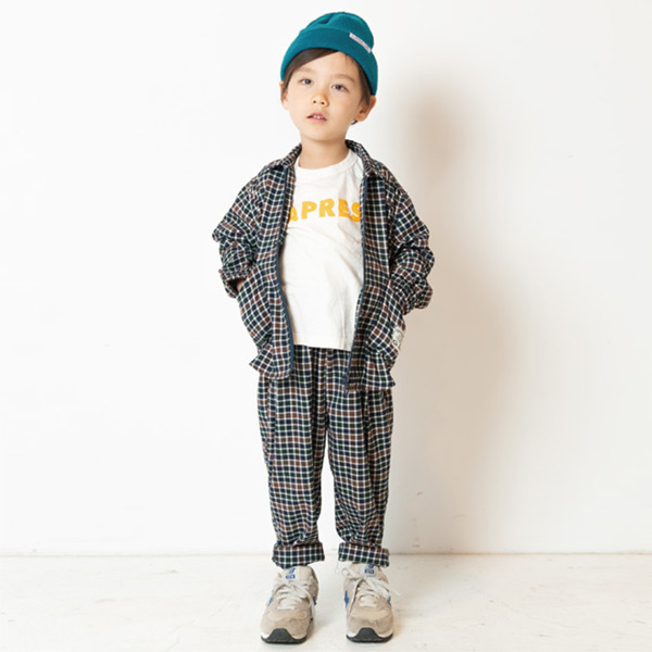 50％OFF】チェック柄ワイドタックパンツ キッズ 長ズボン 長ずぼん