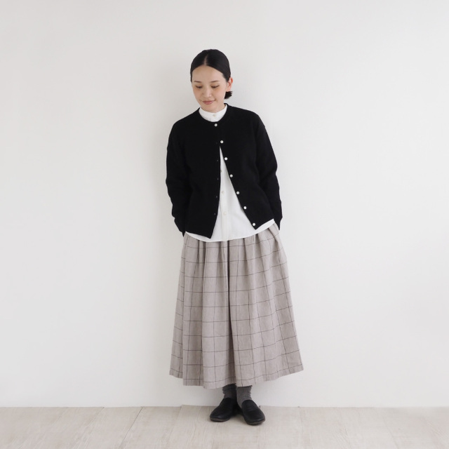 nofl】今治ヘリンボーンスタンドカラーシャツ 644209600 | ナチュラル