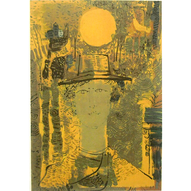 早川義孝「鳥追う少年」シルクスクリーン 直筆サイン入り｜絵画販売