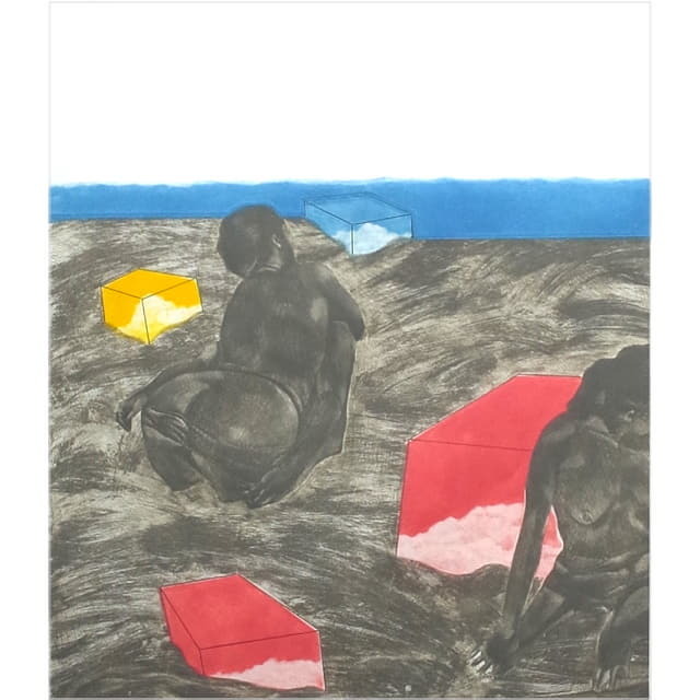 池田満寿夫「海辺の午後」銅版画 直筆サイン入り｜絵画販売
