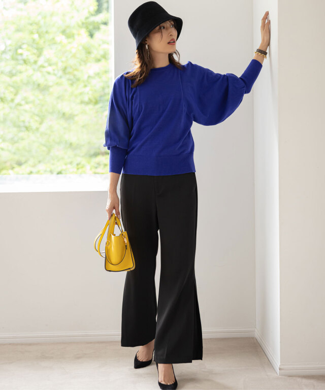 サイドボックスタックフレアパンツ