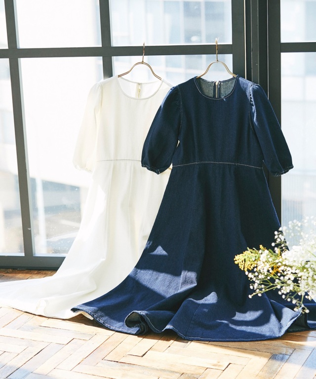 矢野未希子さん着用】デニムステッチワンピース