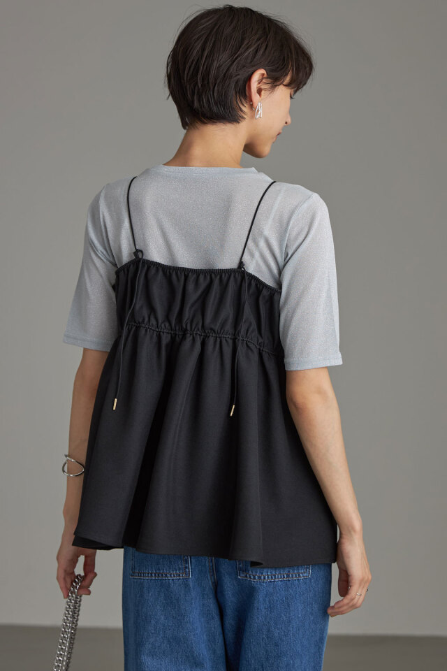 スカラップレースツイルキャミソール※一部店舗のみ入荷