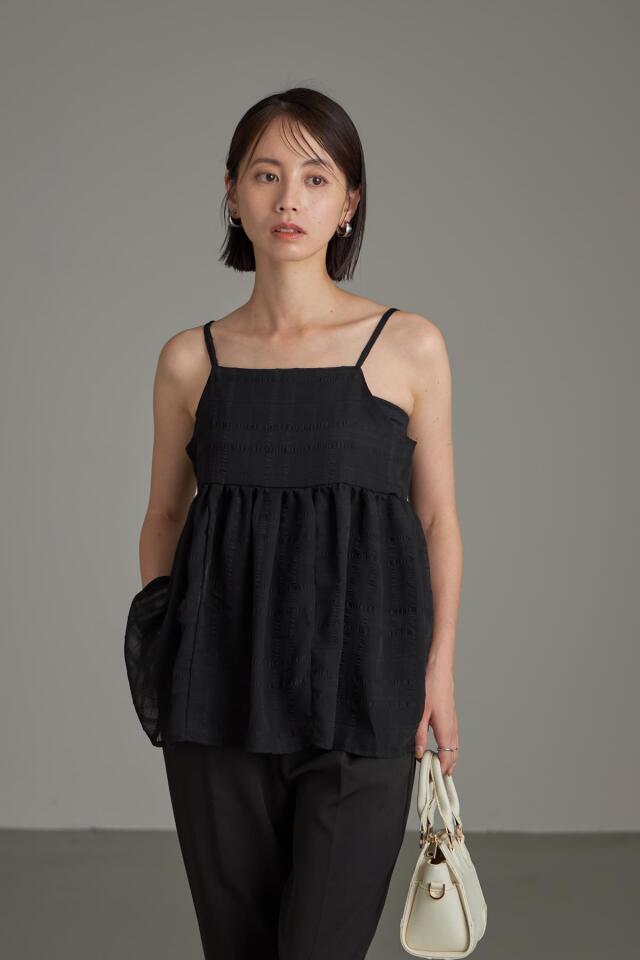 WEB限定】シアーチェックキャミソール