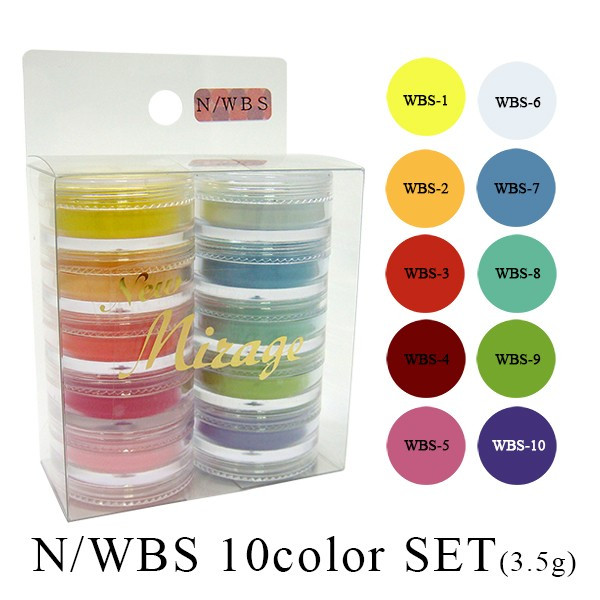 Mirage】 カラーパウダー 3.5g×10色セット N/WBS（マットな