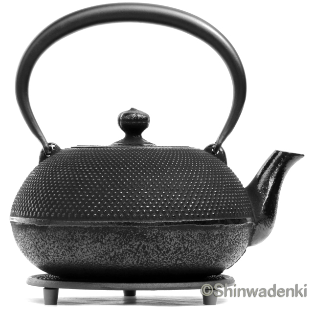 南部鉄器 鉄瓶 姥口アラレ 1.2L OH-310 Shinwadenki