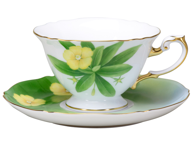 戸塚区制80周年×大倉陶園100周年】ミズキンバイ カップ＆ソーサー