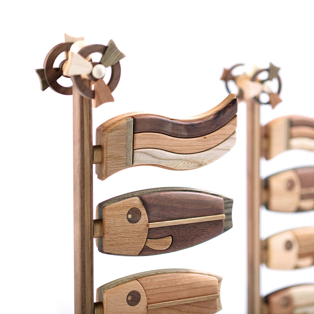 木製鯉のぼり「絆/和/喜」置物 こいのぼり室内用 ササキ工芸