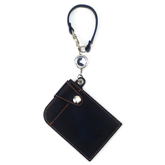 シーク』(全6色)キップワックス/リールが伸びるパスケース レザー 定期