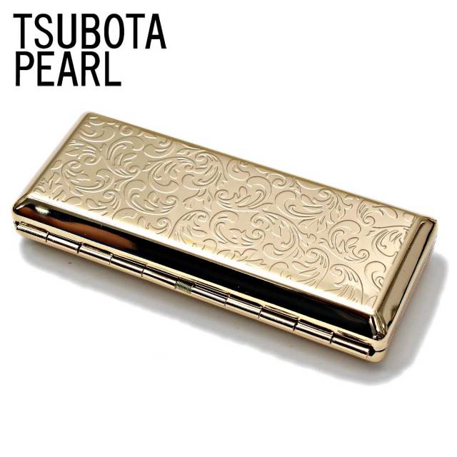 坪田パール シガレットケース カジュアルメタルゴールドアラベスク 10