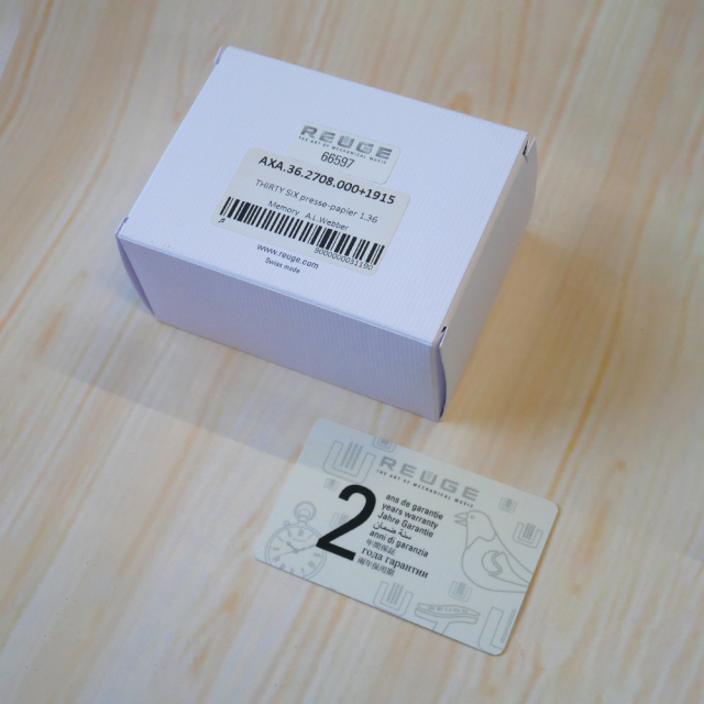 リュージュ REUGE オルゴール 36弁 ペーパーウェイト AXA.36.2708.000+