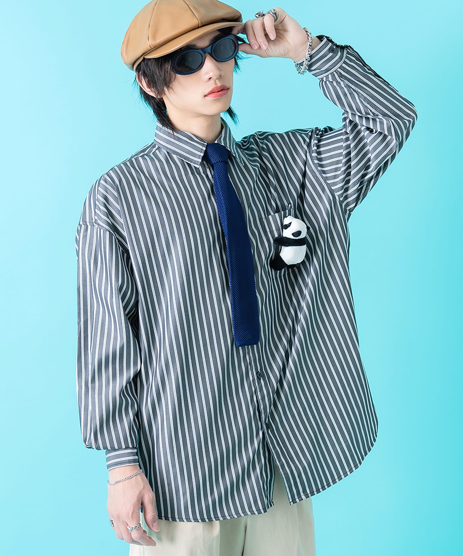 TEDDY ankoROCK ストライプシャツ / メンズ レディース ユニセックス