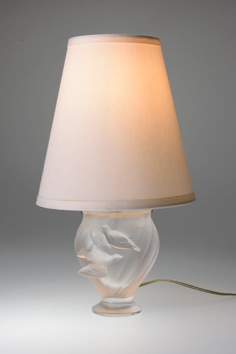 フランス 1970年代 ガラス LALIQUE ラリック テーブルランプ