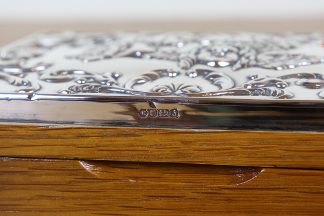 イギリス アンティーク ジュエリーボックス 天使 スターリングシルバー