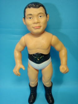 吉村道明 ソフビ人形 大 25．0cm 当時物 日本プロレス メーカー
