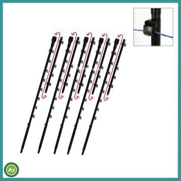 ノース FRP185 20本 ① タイガー 電気柵用 ガイシ付FRP支柱 FRP185 1ケース