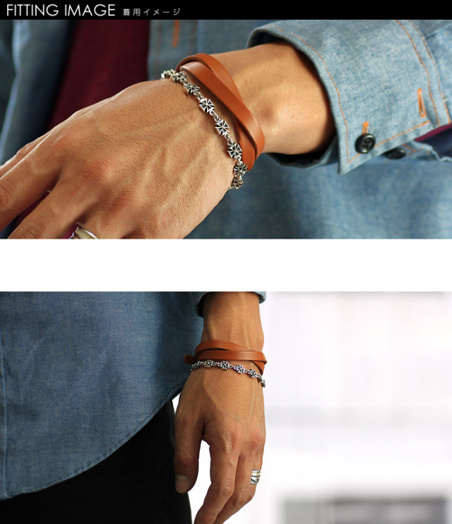 アイアンクロスチャームブレスレット｜シルバーアクセサリー｜送料無料