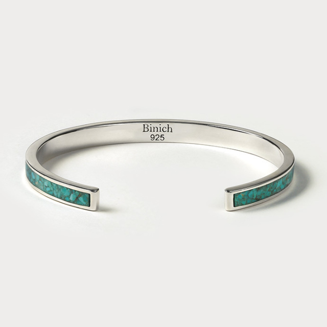 クラッシュ ターコイズ バングル メンズ シルバー アクセサリー