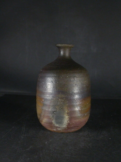 87】◉岡山県重要無形文化財・藤原建先生 備前焼茶碗 茶道具 共箱◉ 87