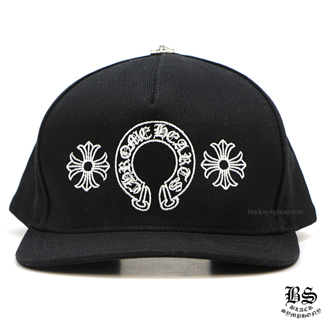 クロムハーツベースボールキャップホースシュー＆クロスブラック