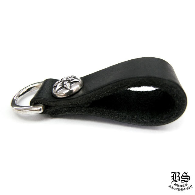 クロムハーツDキーリングスターボタンブラックレザー|クロムハーツ通販