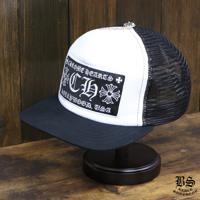 クロムハーツトラッカーキャップCHブラックホワイト|クロムハーツ通販