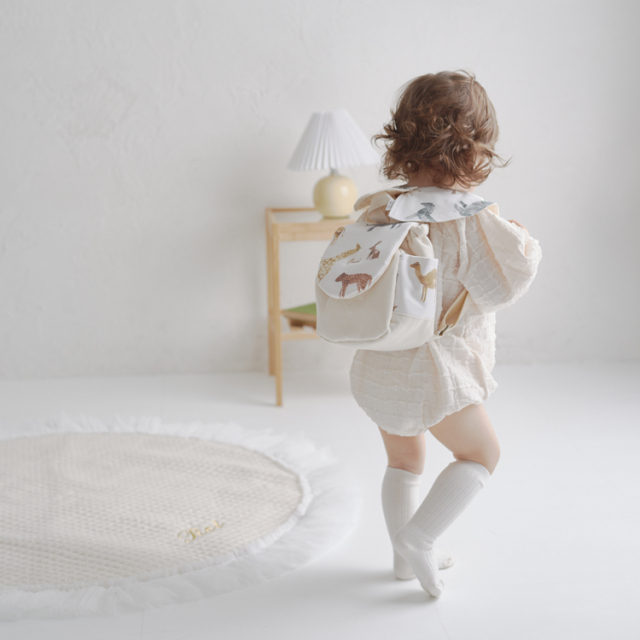 ANIMAL WORLD]世界にひとつの名入れベビーリュック【1colors】アニマル