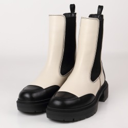 OUTLET】BARCLAY（バークレー）外ジップショートブーツ ライトグレー