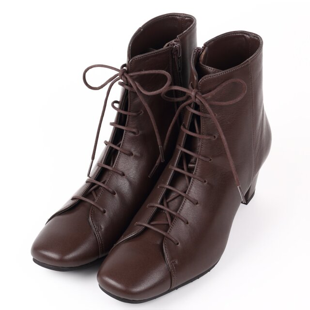 With Width編み上げブーツ ダークブラウン｜BARCLAY（バークレー）公式