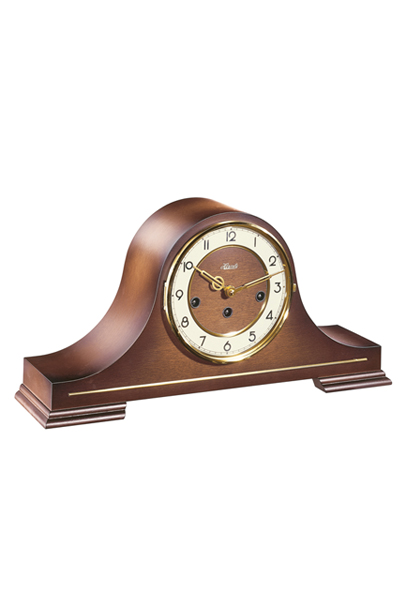 アンティーク調高級置時計/21092-030340。天然高級木材クルミ材を光沢