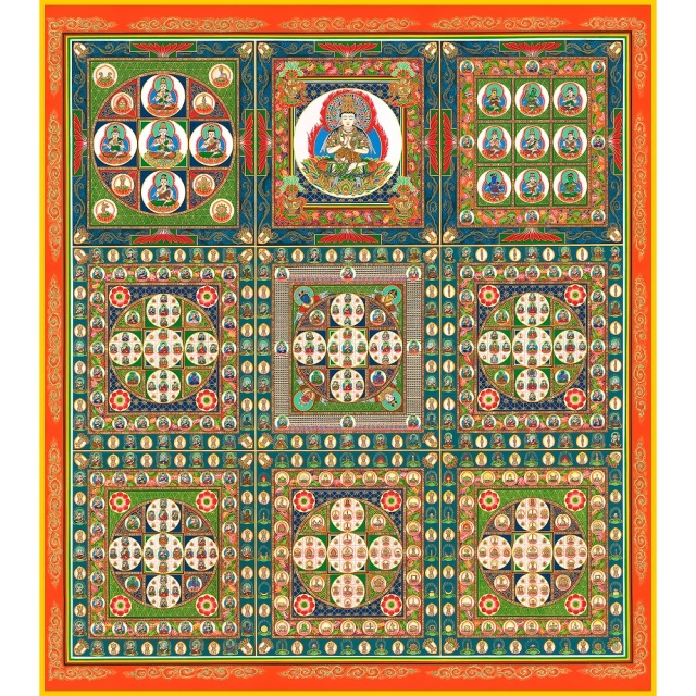 工芸色紙 M5992 両界曼荼羅色紙（2枚セット）金剛界・胎蔵界