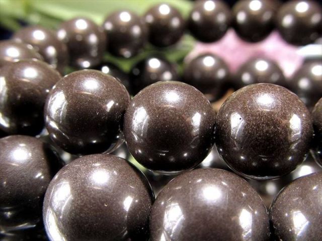 シックなブラックカラー 黒北投石 ブラックホクトライト ブレスレット