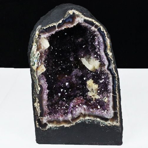 14.2Kg ブラジル産 カルサイトアメジストドーム 同梱不可 [t611-10074]