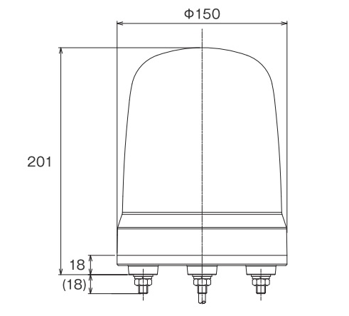 パトライト(PATLITE) LED表示灯 SL15-M1JN DC12～24V Ф150 ケーブル