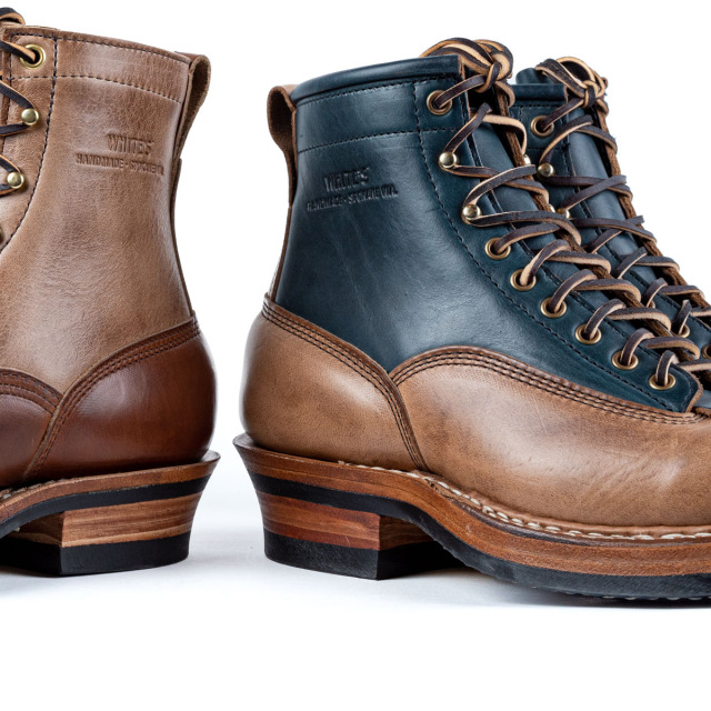 ホワイツブーツ] WHITE'S BOOTS 350LTT-C ネイビーxナチュラ クロム