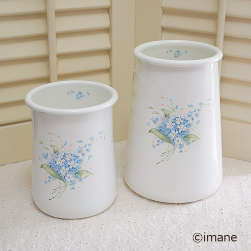 イマン クラリス ホーロー カトラリースタンド【イマン＆マニー薔薇の