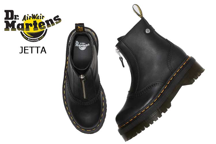 ドクターマーチン ジェッタ レディース 厚底 ブーツ ジップ ジップ