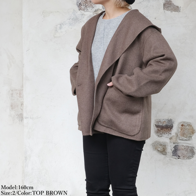 オーシバル オーチバル フード付き ショート コート レディース