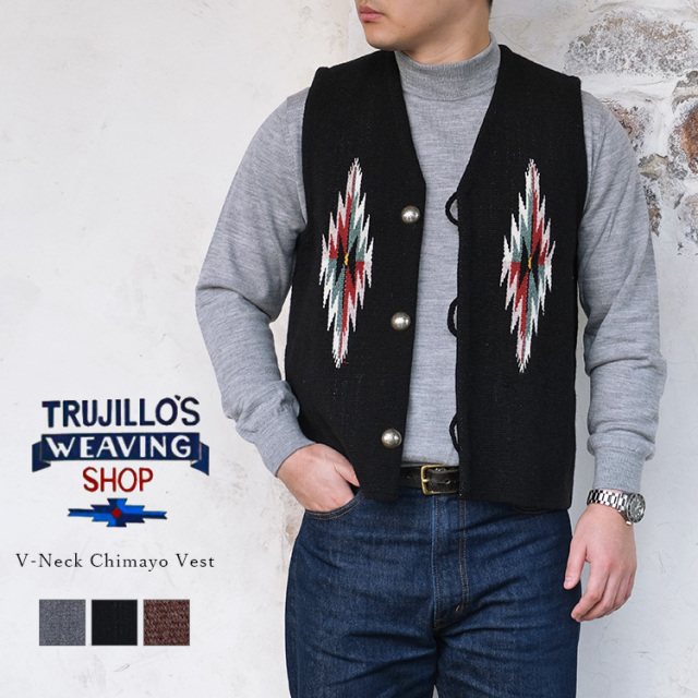 TRUJILLO'S トゥルフィリオス V-Neck Chimayo Vest Vネック