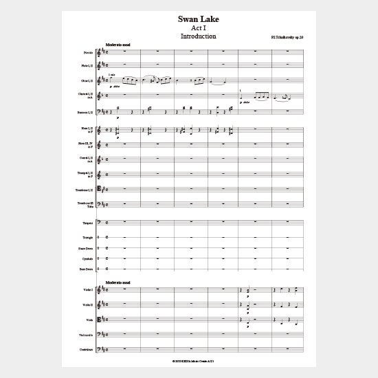 チャイコフスキー/バレエ音楽「白鳥の湖」スコア バレエ音楽「白鳥の湖