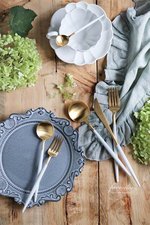 Cutipol（クチポール） ｜ GOA カトラリー ホワイト×ゴールド