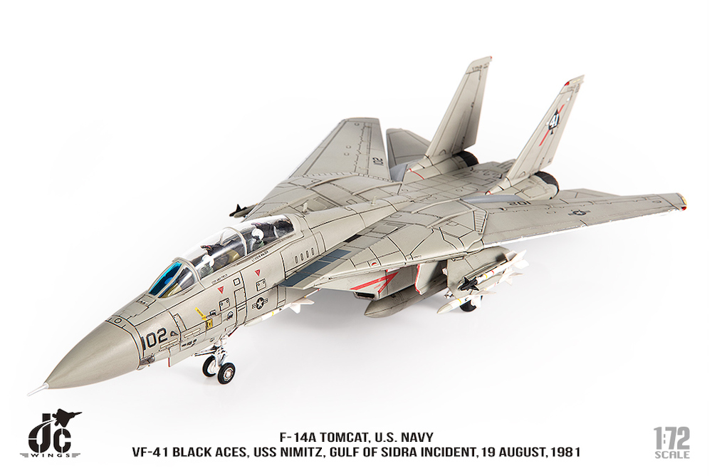 JCW 1/72 (ダイキャスト製) F-14A VF-41 Black Aces USS Nimitz シドラ