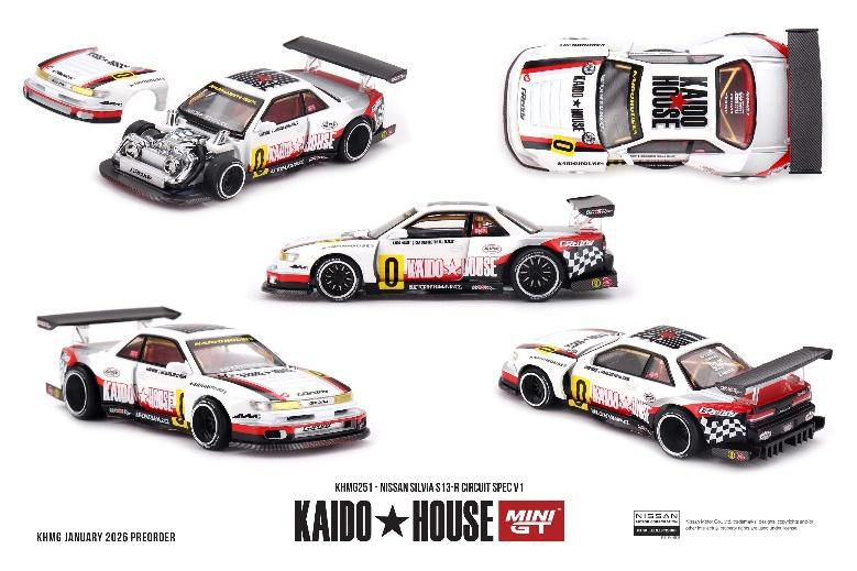 MINI GT 1/64 (ダイキャスト製) Nissan シルビア S13-R Circuit Spec