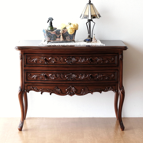 チェスト 猫脚 マホガニー 無垢 アンティーク 木製 玄関 寝室