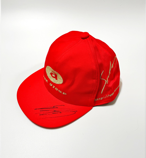 SALE】中野信治直筆サイン入 avexキャップ レッド F1グッズ・ミニカー
